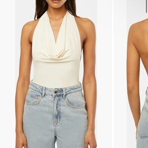 Brand New WeWoreWhat Cowl Neck Bodysuit
